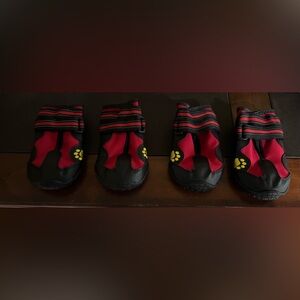 Dog Red and Black Shoes